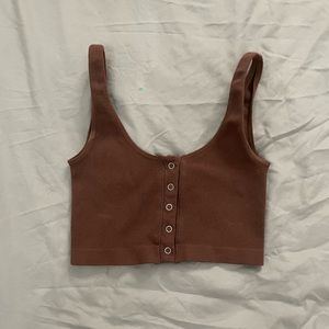 brown crop top